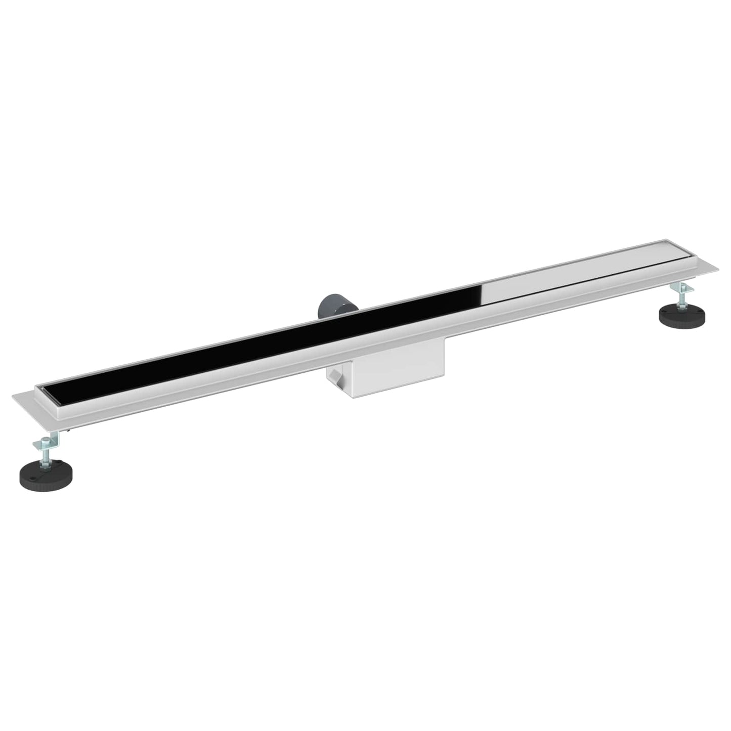vidaXL Εκροή ντους με γυάλινη επικάλυψη Μαύρο 100 cm