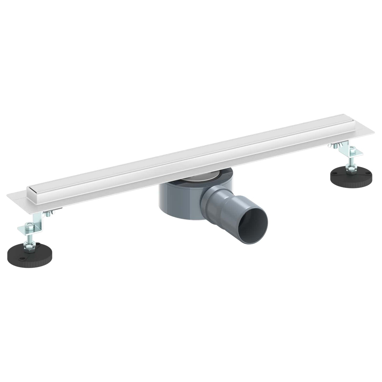 vidaXL 360° Νεροχύτης ντους με λεπτό μοντέλο Ασημί 50 cm