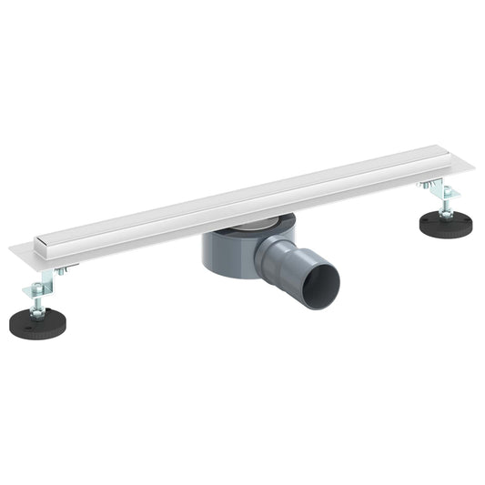 vidaXL 360° Νεροχύτης ντους με λεπτό μοντέλο Ασημί 50 cm