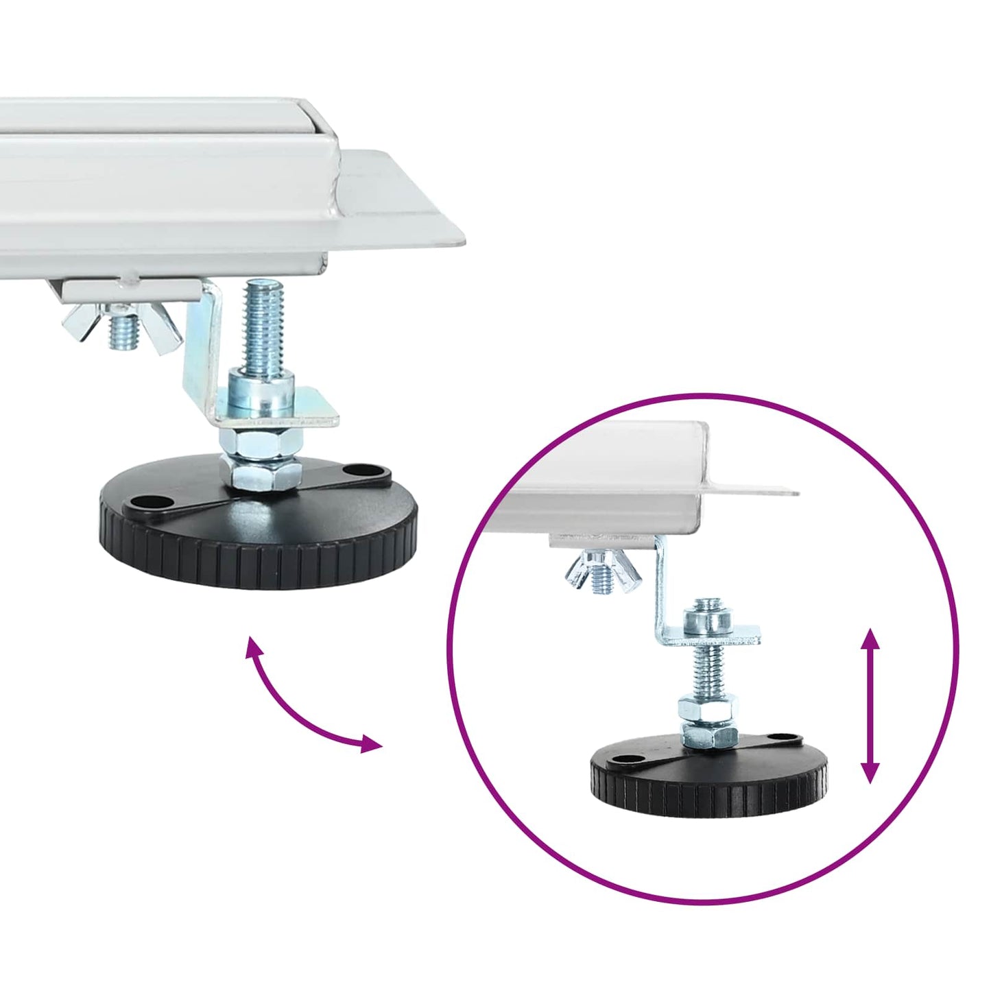 vidaXL 360° Νεροχύτης ντους με λεπτό μοντέλο Ασημί 50 cm