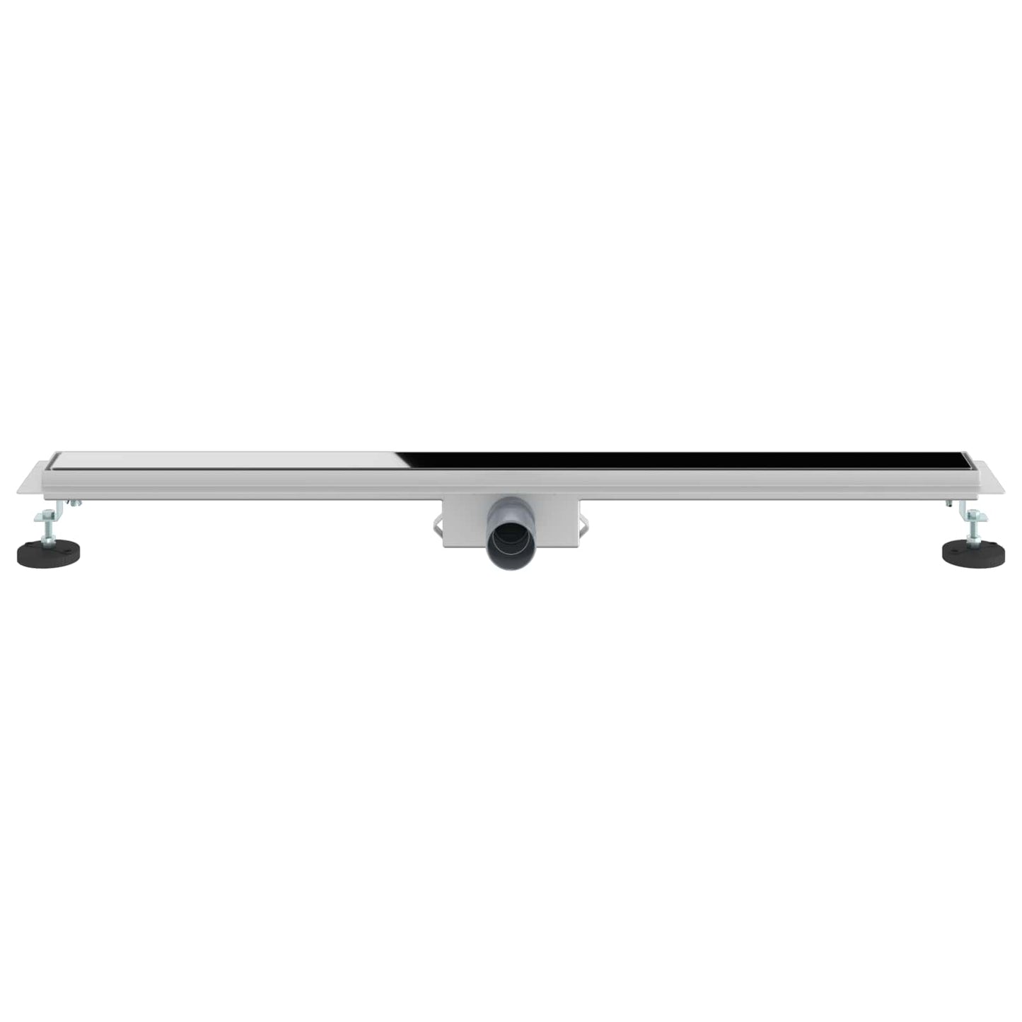 vidaXL Εκροή ντους με γυάλινη επικάλυψη Μαύρο 90 cm