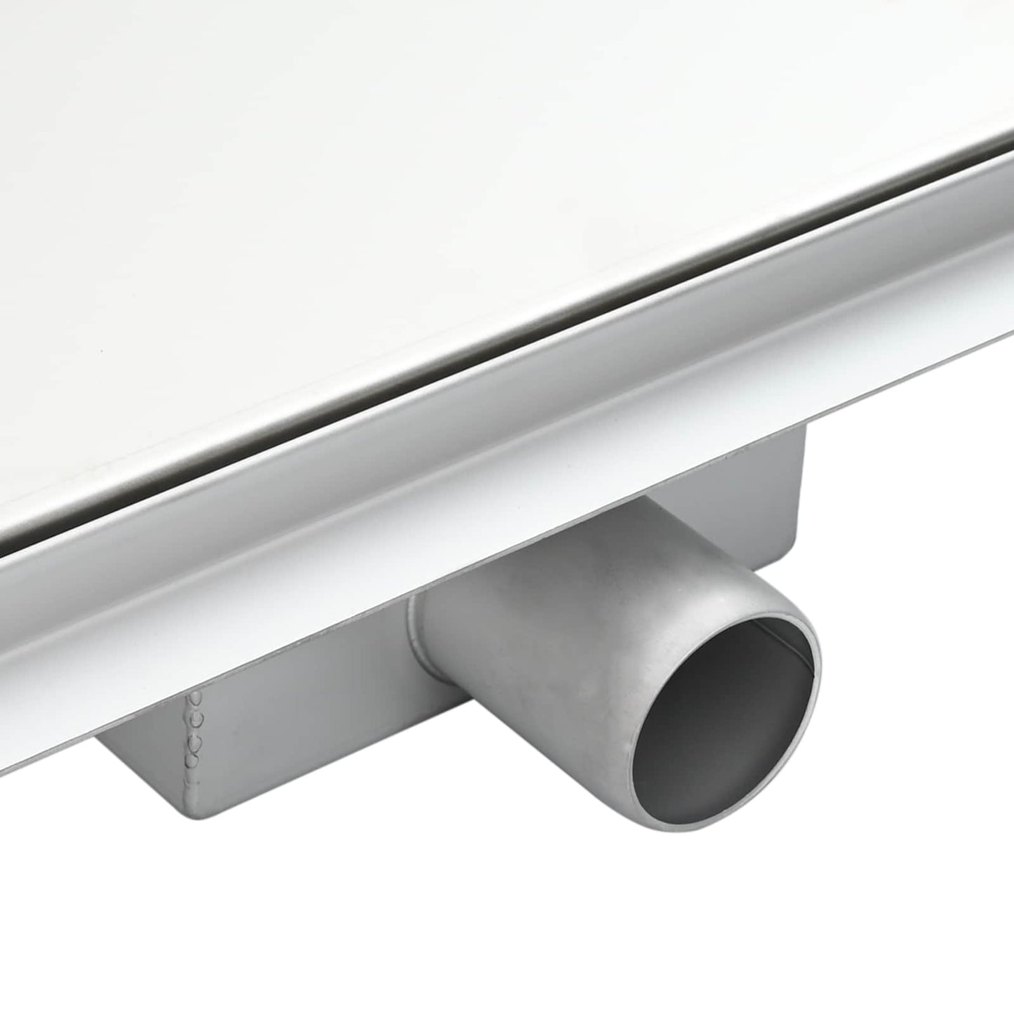 vidaXL 2 σε 1 Τριγωνική Σαρωθριά Λεκάνη Ασημί 32 x 32 x 7,5 εκ