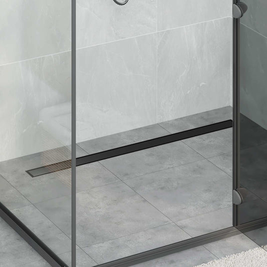 vidaXL Σιφόνι ντους 2-σε-1 με 360° σιφόνι Μαύρο 100 cm