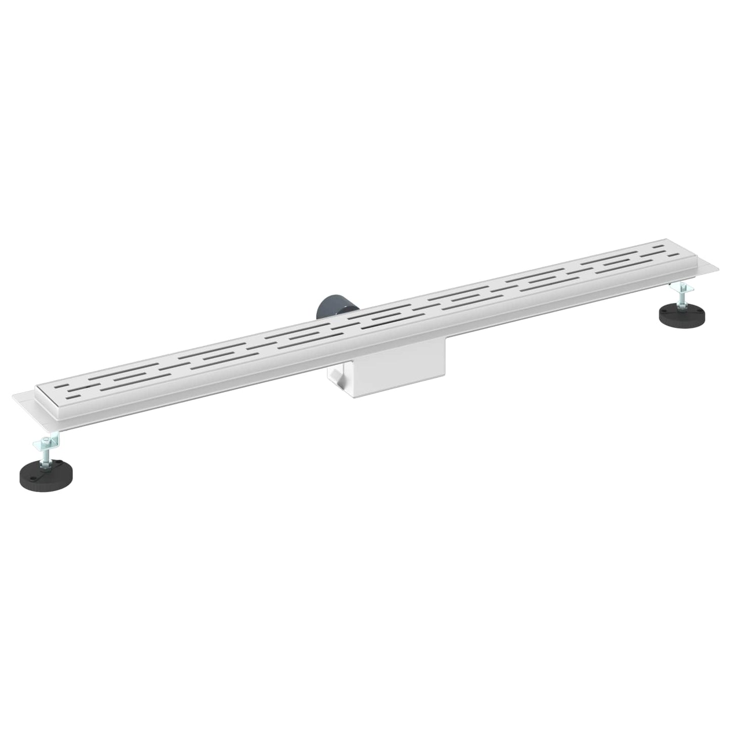 vidaXL Εκροή ντους με σχέδιο γραμμής Ασημί 100 cm