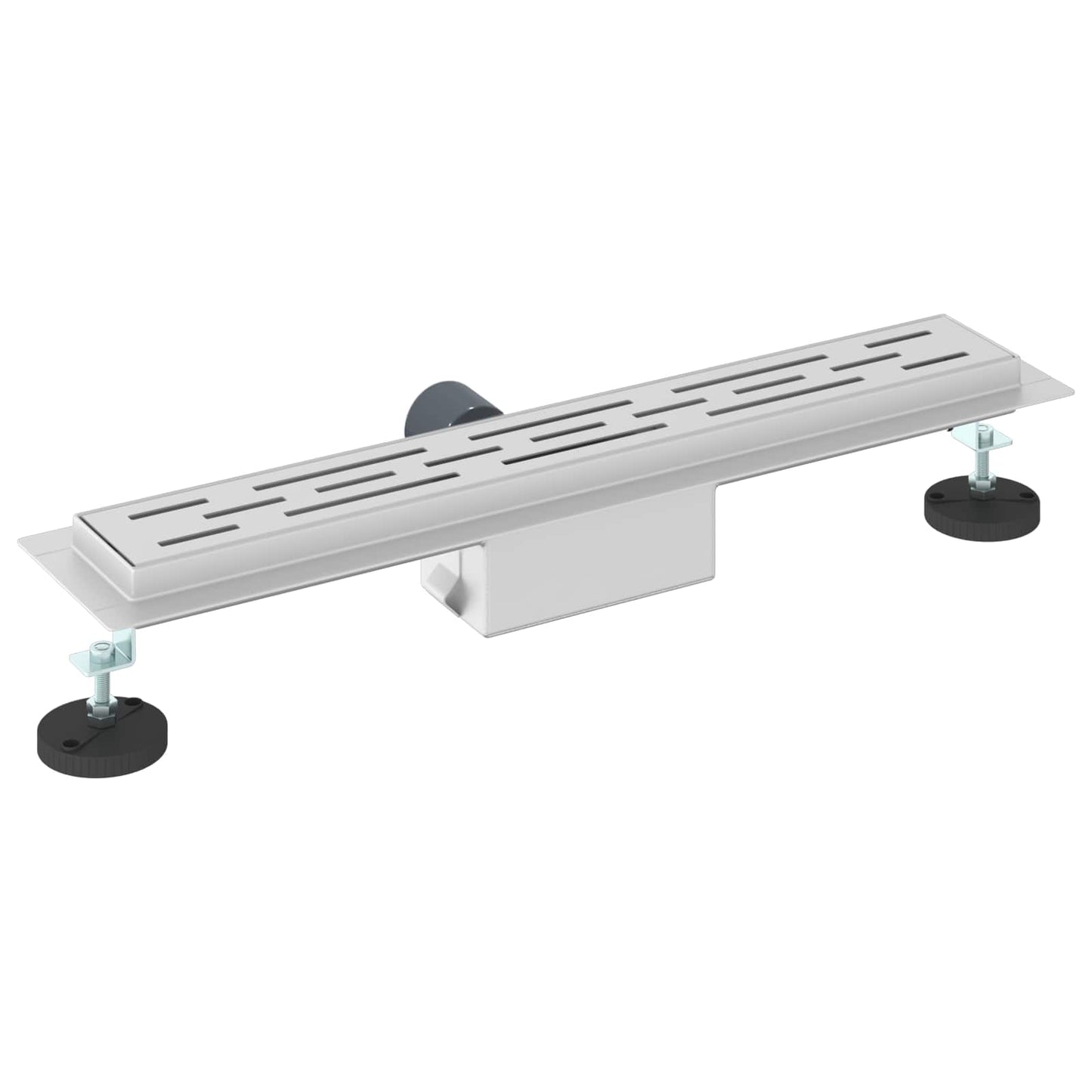 vidaXL Εκροή ντους με σχέδιο γραμμής Ασημί 60 cm Ανοξείδωτο Ατσάλι 304