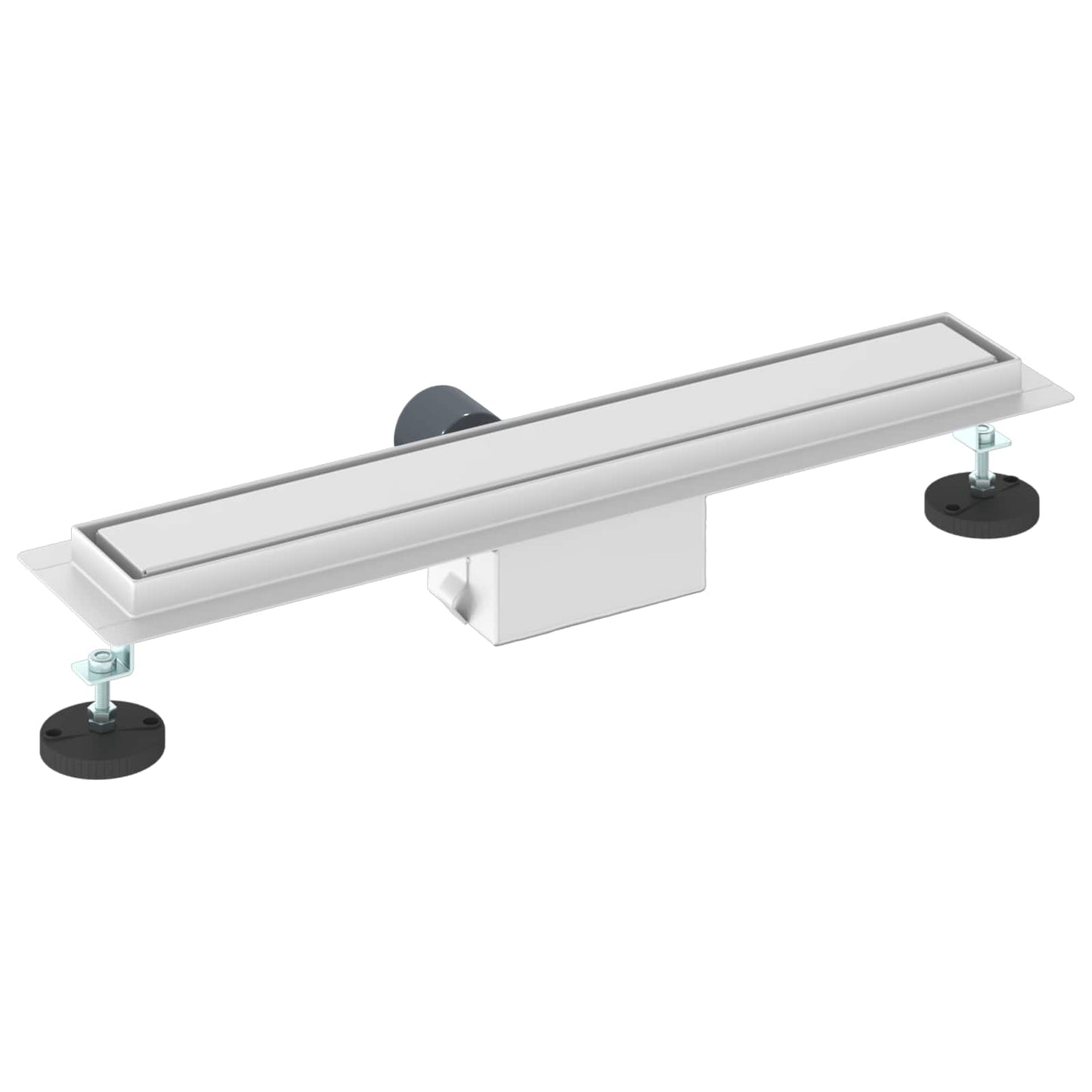 vidaXL 2 σε 1 εκροή ντους Ασημί 60 cm Ανοξείδωτο Ατσάλι 304