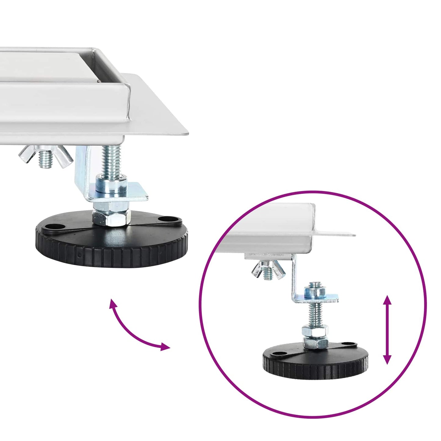 vidaXL 2 σε 1 εκροή ντους Ασημί 60 cm Ανοξείδωτο Ατσάλι 304