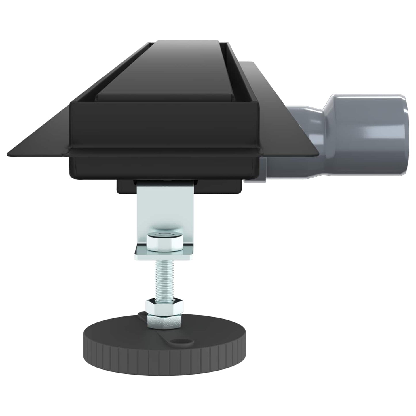 vidaXL 2 σε 1 εκροή ντους Μαύρο 80 cm Ανοξείδωτο Ατσάλι 304