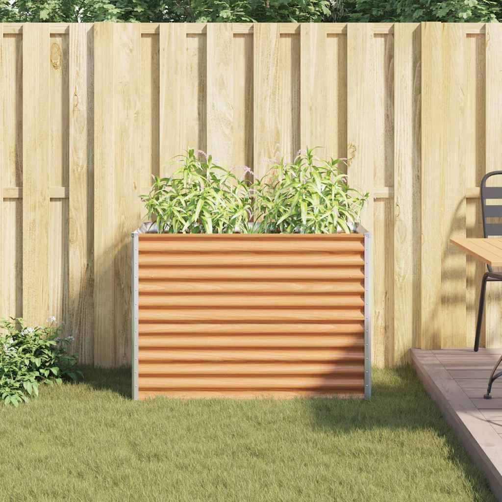 vidaXL Υπερυψωμένη Ζαρντινιέρα 98 x 50 x 68 εκ. Επικαλυμμένος Χάλυβας