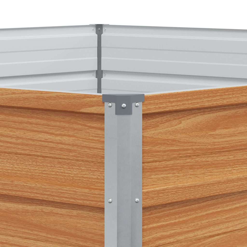 vidaXL Υψωμένο Κρεβάτι Κήπου Ανοιχτό καφέ 129 x 129 x 77 cm