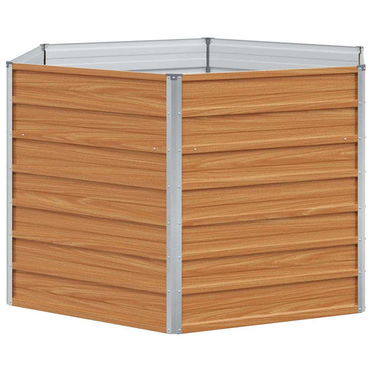 vidaXL Υψωμένο Κρεβάτι Κήπου Ανοιχτό καφέ 129 x 129 x 77 cm