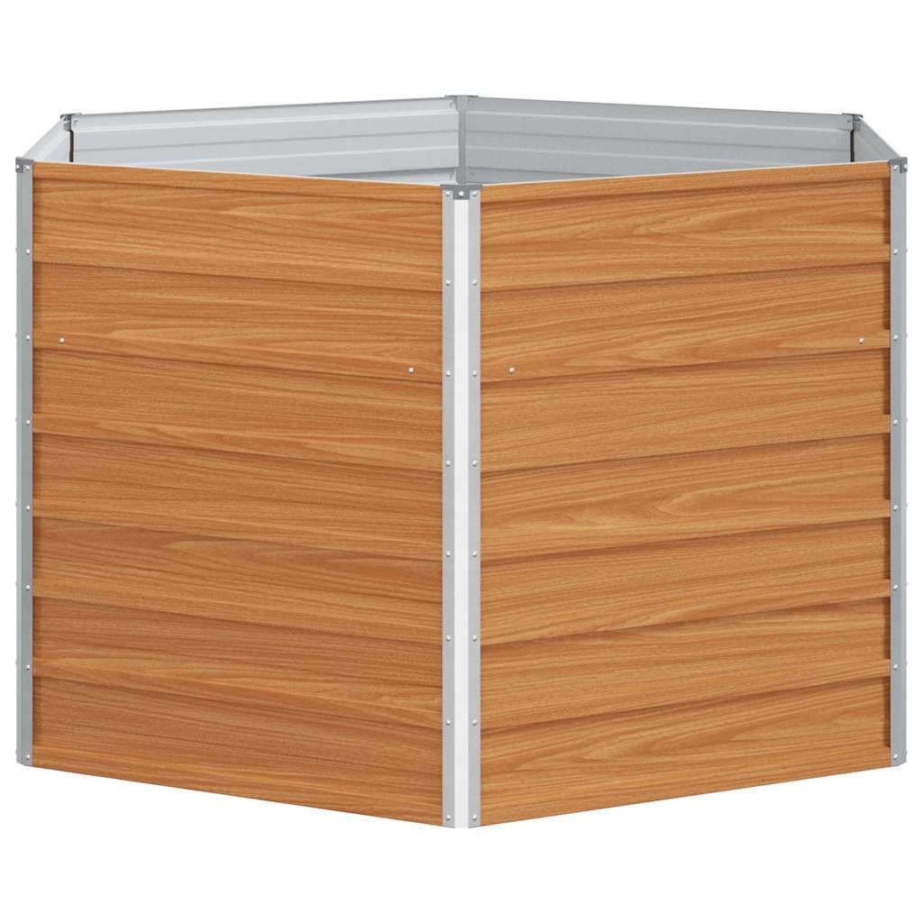 vidaXL Υψωμένο Κρεβάτι Κήπου Ανοιχτό καφέ 129 x 129 x 77 cm