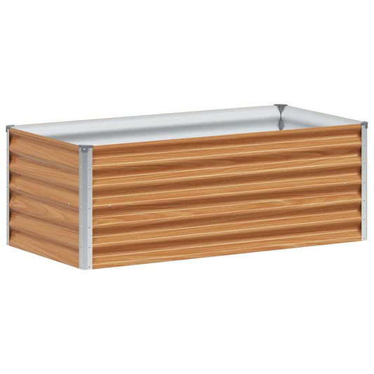 vidaXL Υπερυψωμένη Ζαρντινιέρα 98 x 50 x 36 εκ. Επικαλυμμένος Χάλυβας