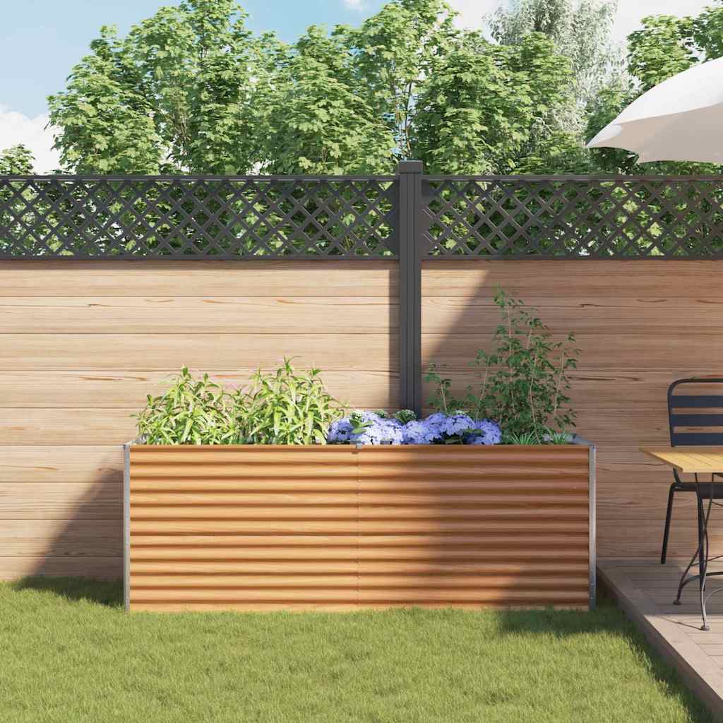 vidaXL Υπερυψωμένη Ζαρντινιέρα 195 x 50 x 68 εκ. Επικαλυμμένος Χάλυβας