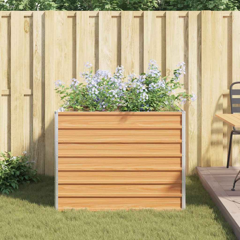 vidaXL Υπερυψωμένη Ζαρντινιέρα Ανοιχτό καφέ 100 x 100 x 77 cm