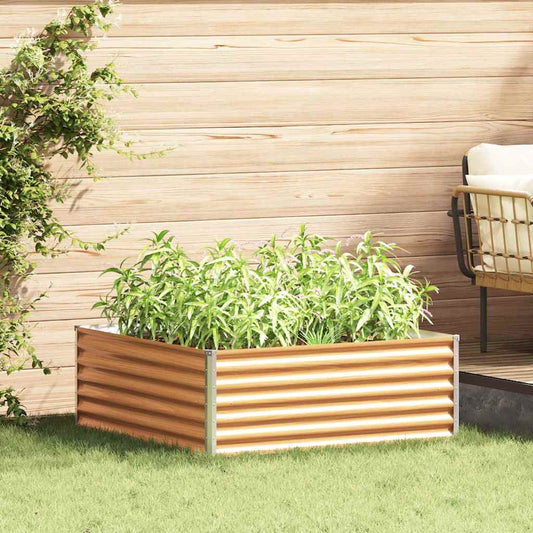 vidaXL Υπερυψωμένη Ζαρντινιέρα 98 x 100 x 36 εκ. Επικαλυμμένος Χάλυβας