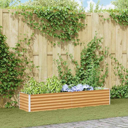 vidaXL Υπερυψωμένη Ζαρντινιέρα 195 x 50 x 36 εκ. Επικαλυμμένος Χάλυβας