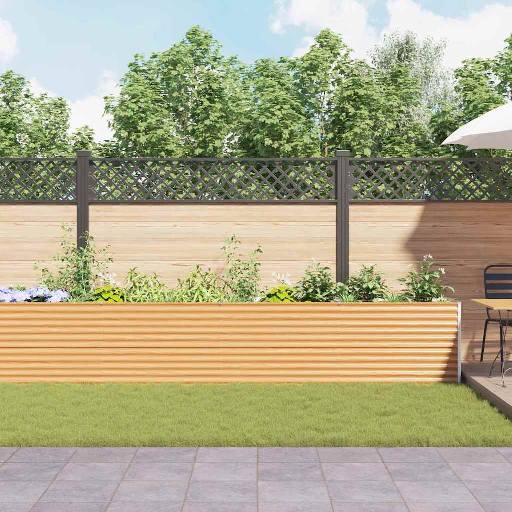 vidaXL Υπερυψωμένη Ζαρντινιέρα 582 x 50 x 68 εκ. Επικαλυμμένος Χάλυβας