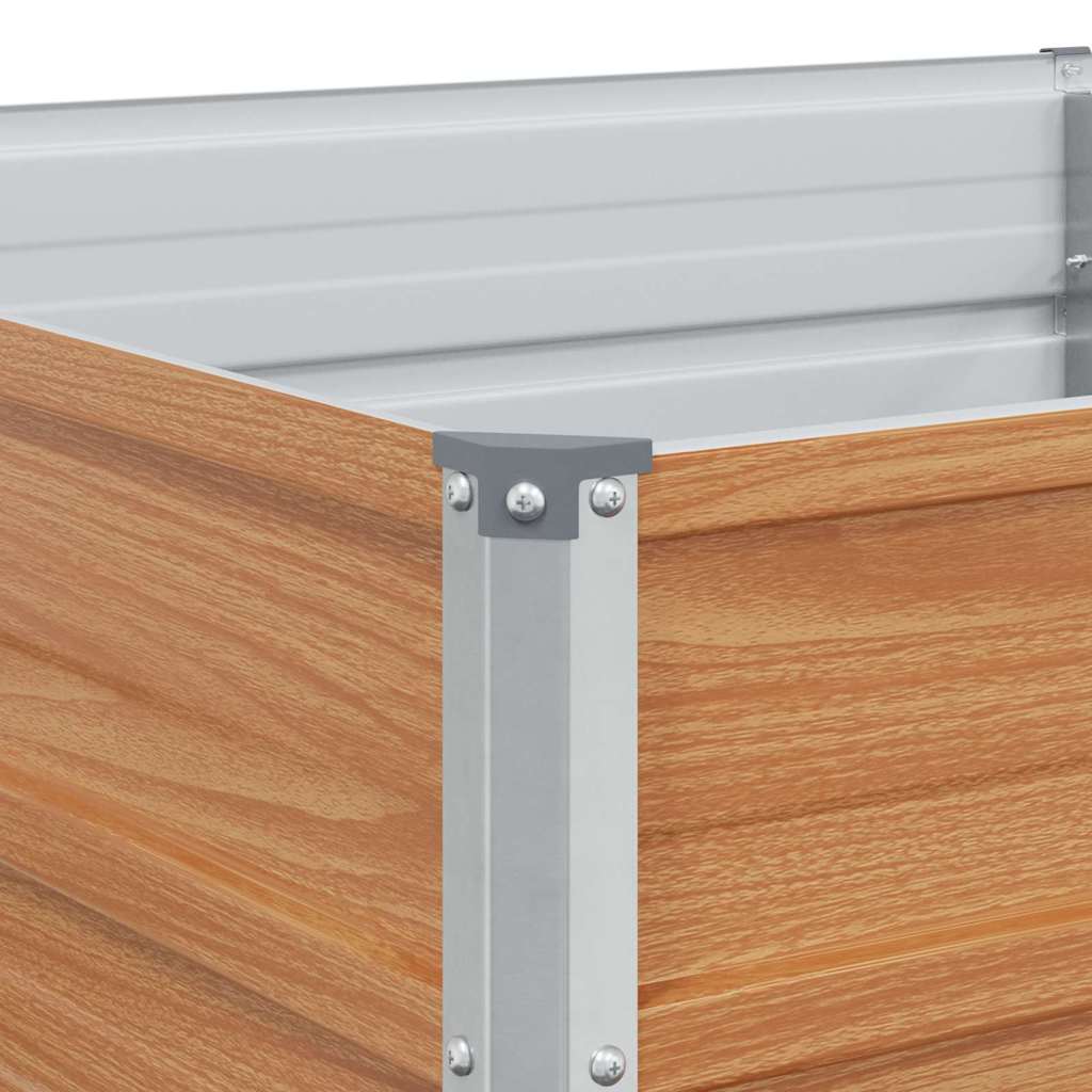 vidaXL Υπερυψωμένη Ζαρντινιέρα Ανοιχτό καφέ 400 x 80 x 45 cm