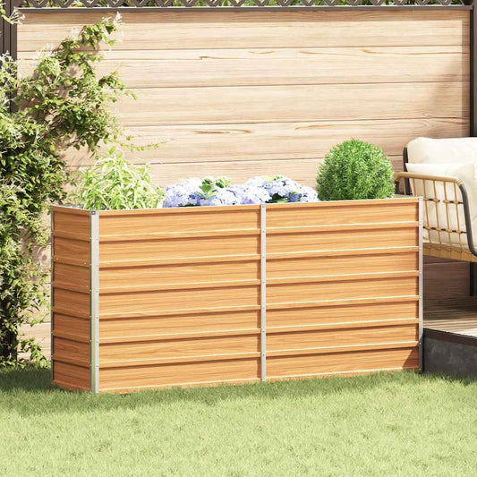 vidaXL Υπερυψωμένη Ζαρντινιέρα Ανοιχτό καφέ 160 x 40 x 77 cm