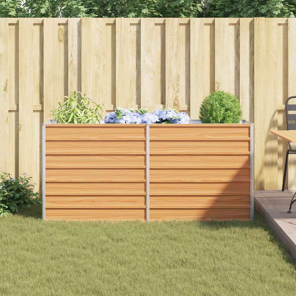 vidaXL Υπερυψωμένη Ζαρντινιέρα Ανοιχτό καφέ 160 x 40 x 77 cm