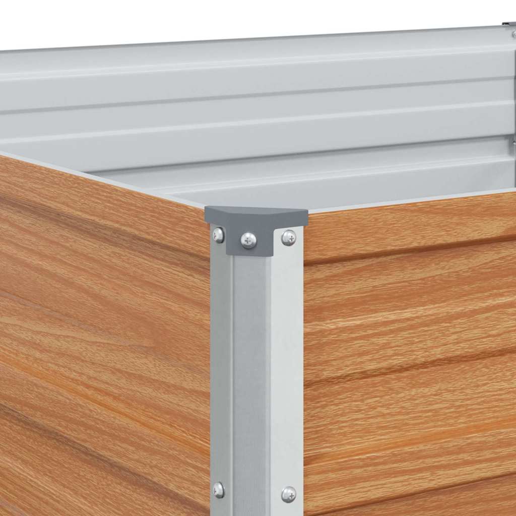 vidaXL Υπερυψωμένη Ζαρντινιέρα Ανοιχτό καφέ 400 x 80 x 77 cm