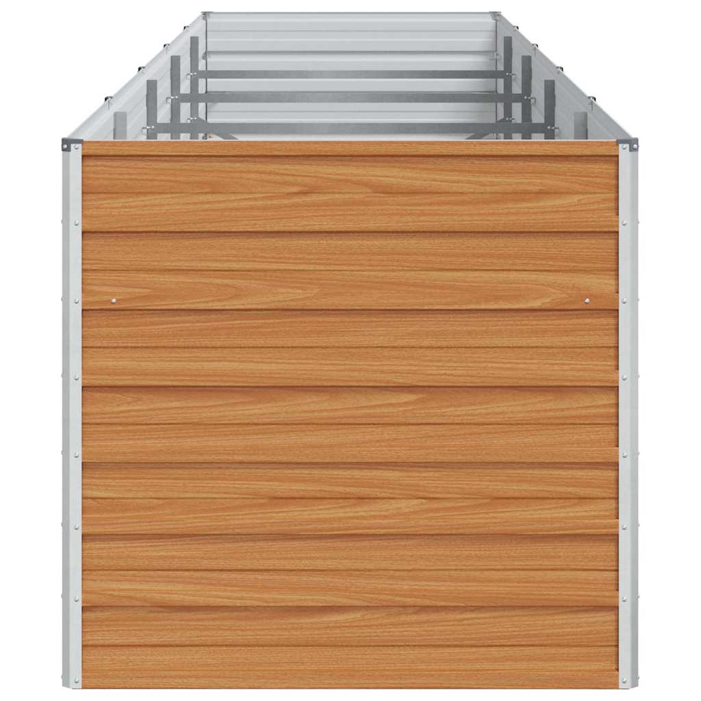 vidaXL Υπερυψωμένη Ζαρντινιέρα Ανοιχτό καφέ 400 x 80 x 77 cm