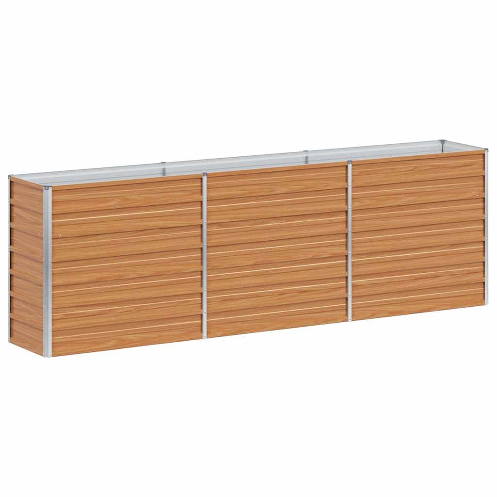vidaXL Υπερυψωμένη Ζαρντινιέρα Ανοιχτό καφέ 240 x 40 x 77 cm