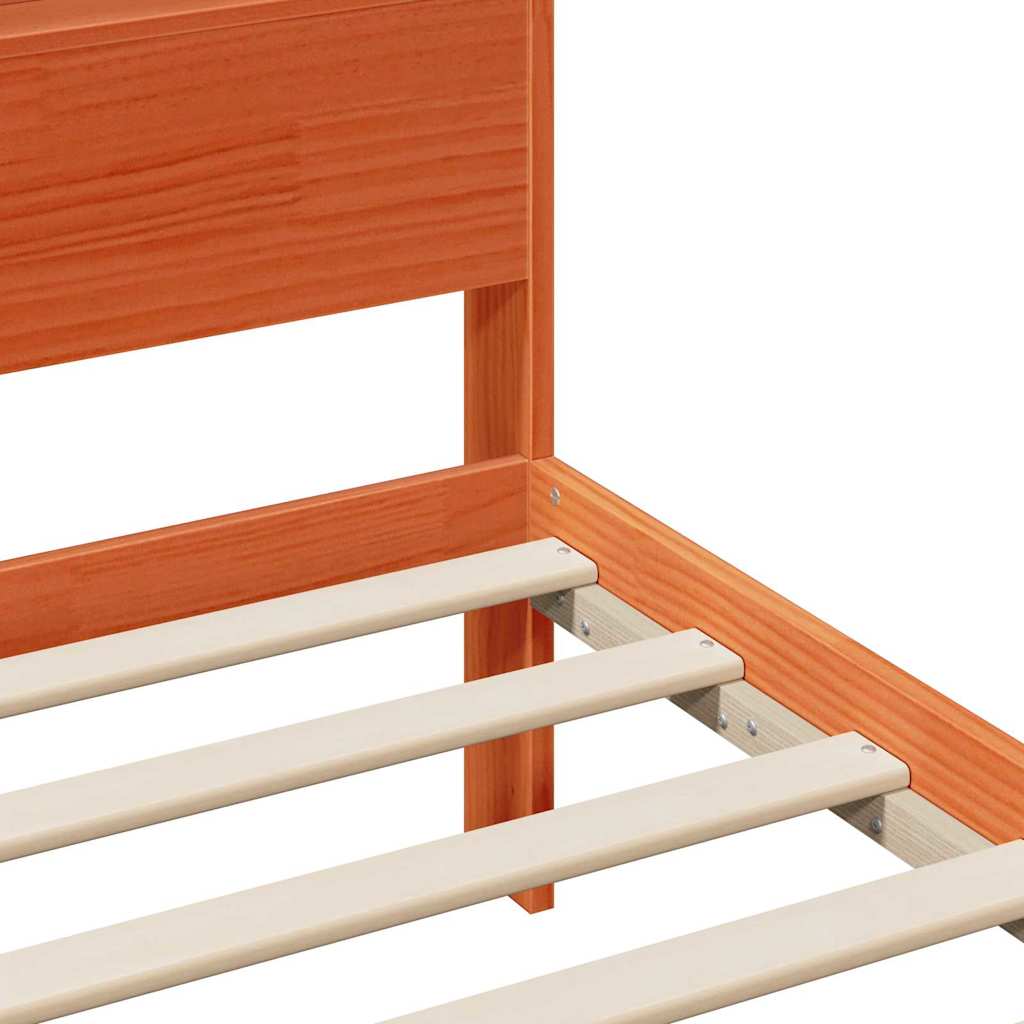 vidaXL Σκελετός Κρεβατιού Κερωτό καφέ 180 x 200 cm Επεξεργασμένο ξύλο