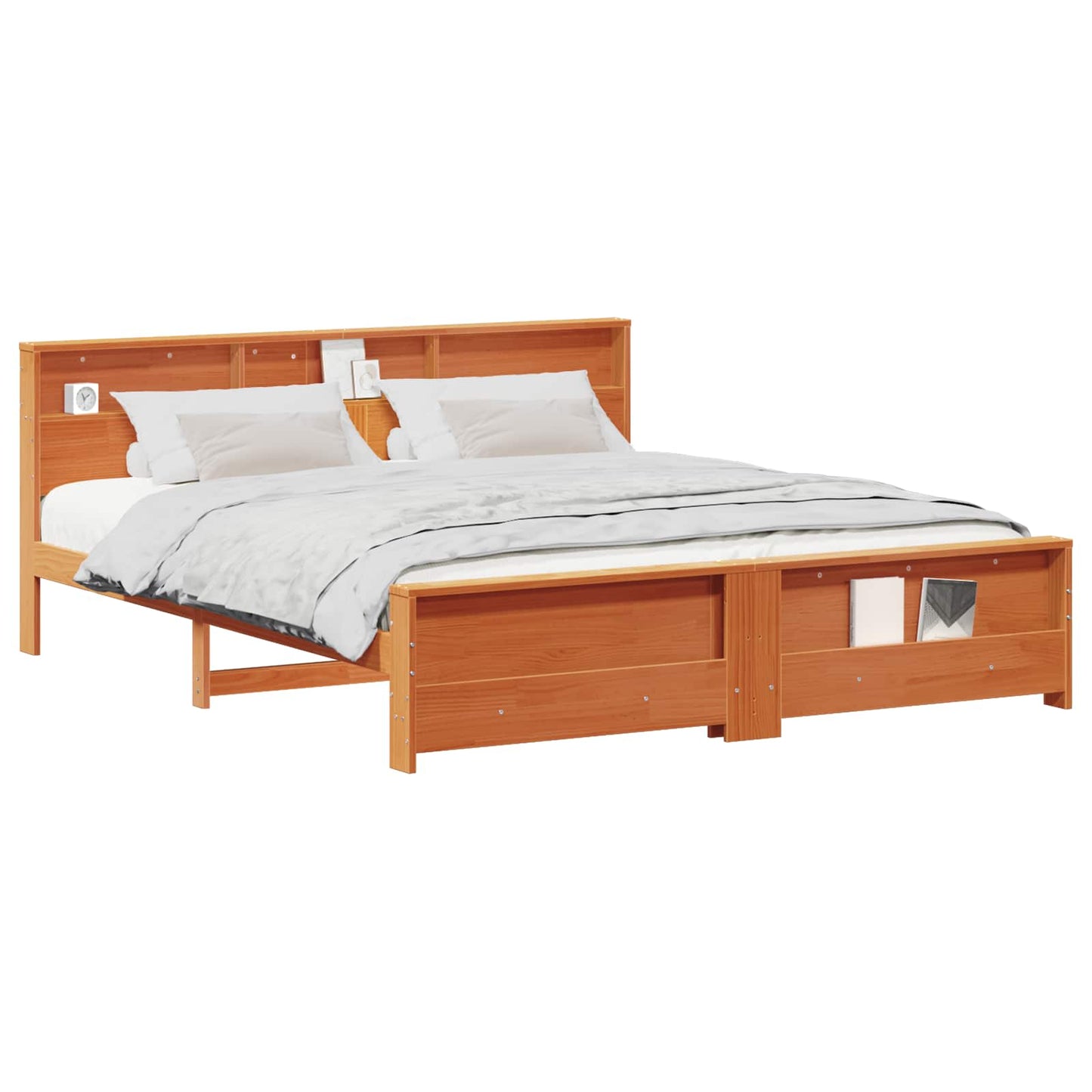 vidaXL Σκελετός Κρεβατιού Κερωτό καφέ 180 x 200 cm Επεξεργασμένο ξύλο