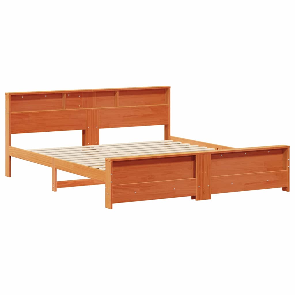 vidaXL Σκελετός Κρεβατιού Κερωτό καφέ 180 x 200 cm Επεξεργασμένο ξύλο