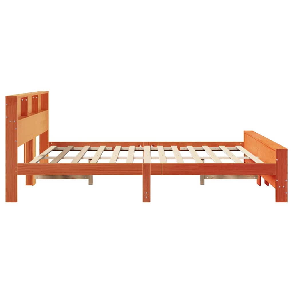 vidaXL Σκελετός Κρεβατιού Κερωτό καφέ 180 x 200 cm Επεξεργασμένο ξύλο