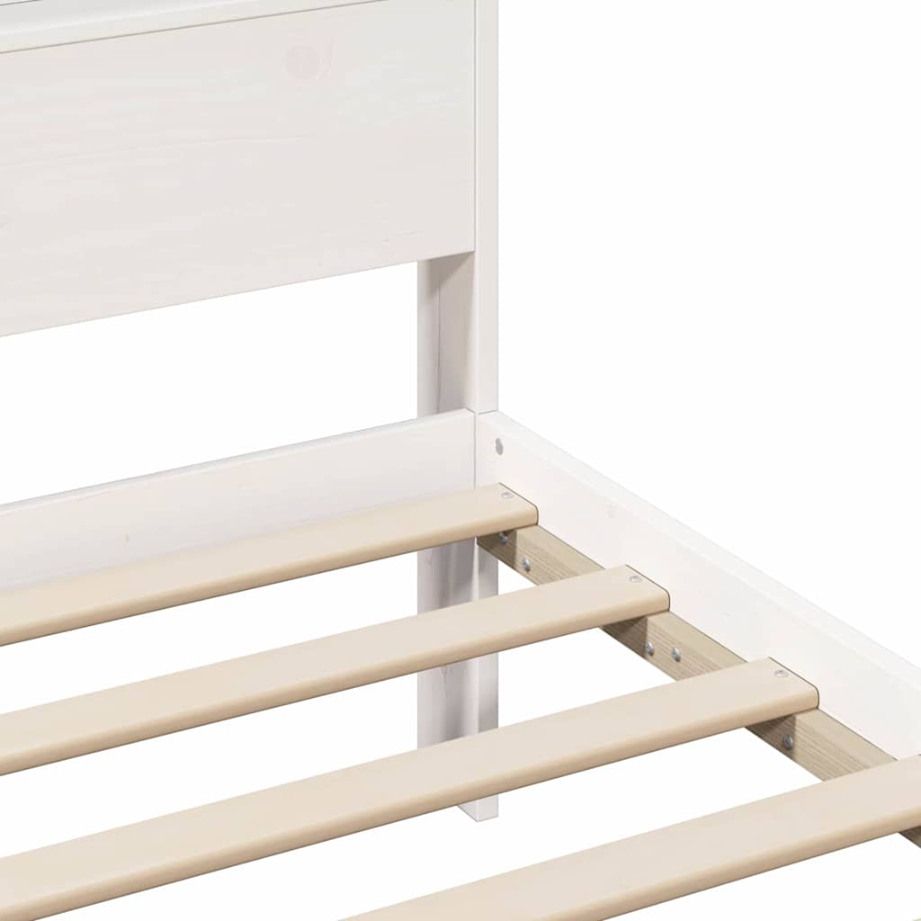 vidaXL Σκελετός Κρεβατιού Λευκό 160 x 200 cm Επεξεργασμένο ξύλο