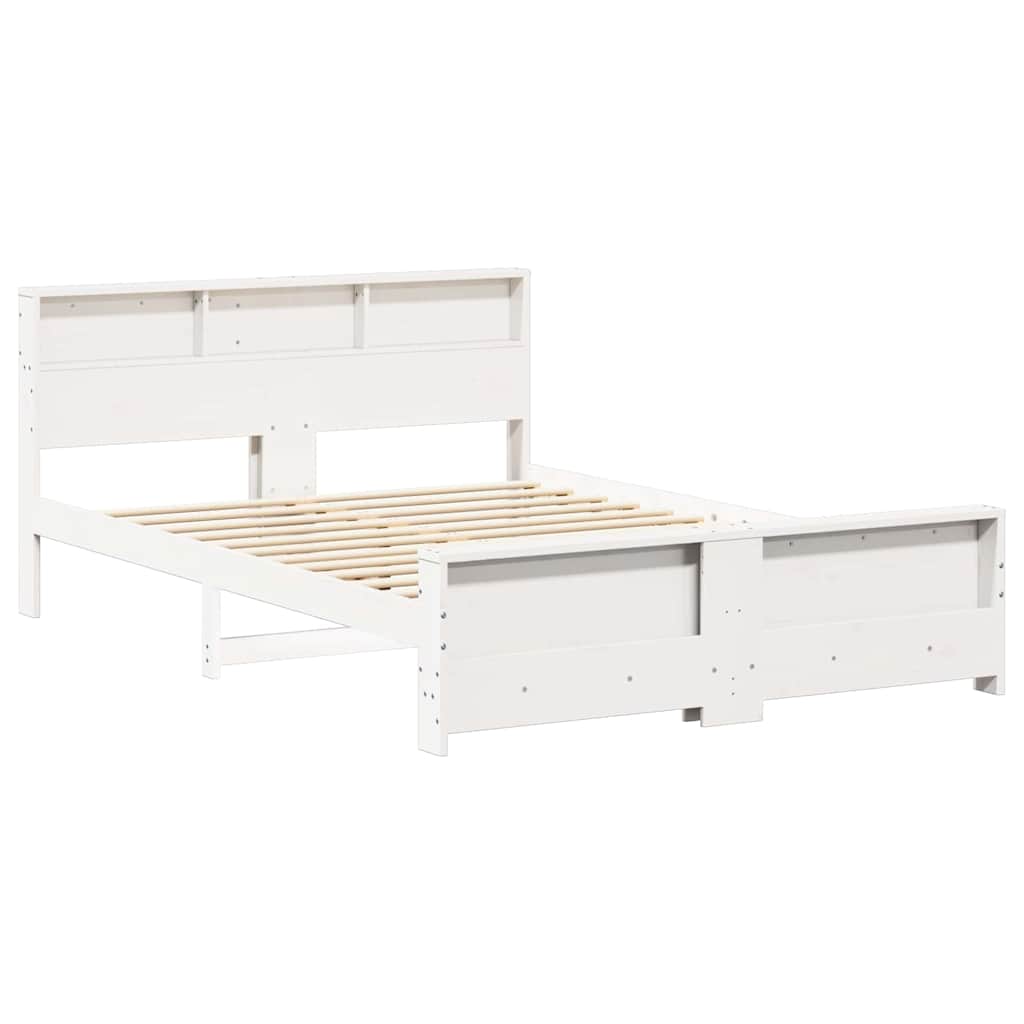 vidaXL Σκελετός Κρεβατιού Λευκό 160 x 200 cm Επεξεργασμένο ξύλο