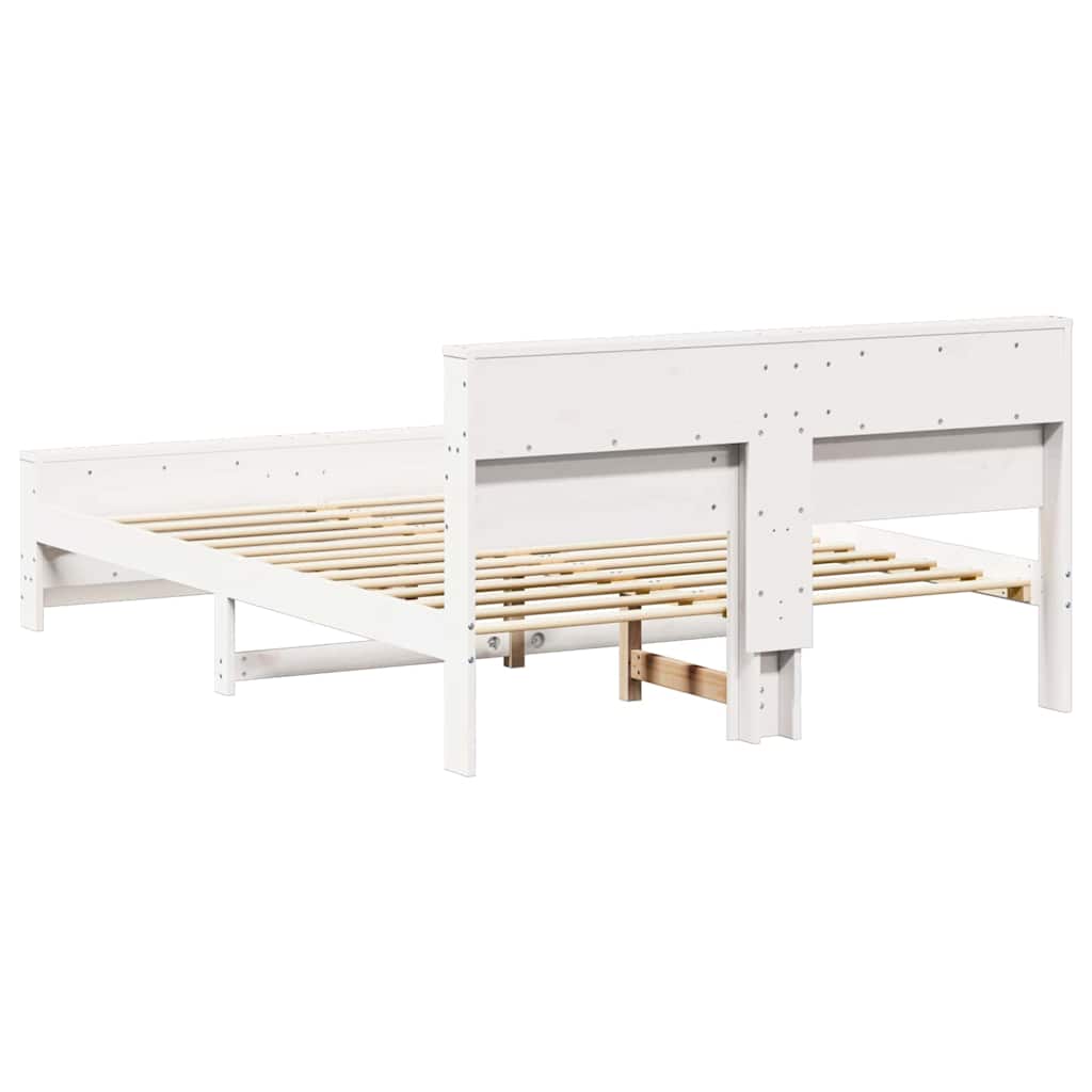 vidaXL Σκελετός Κρεβατιού Λευκό 160 x 200 cm Επεξεργασμένο ξύλο