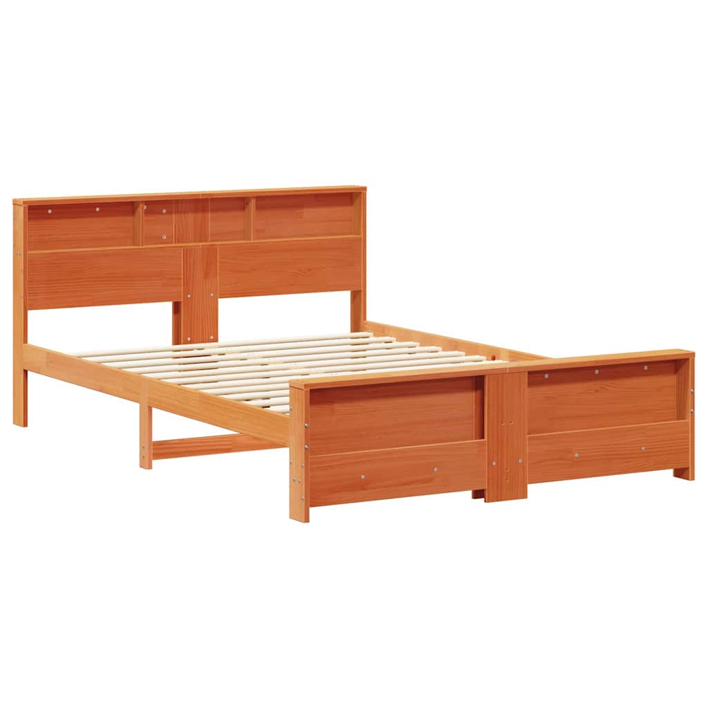 vidaXL Σκελετός Κρεβατιού Κερωτό καφέ 160 x 200 cm Επεξεργασμένο ξύλο