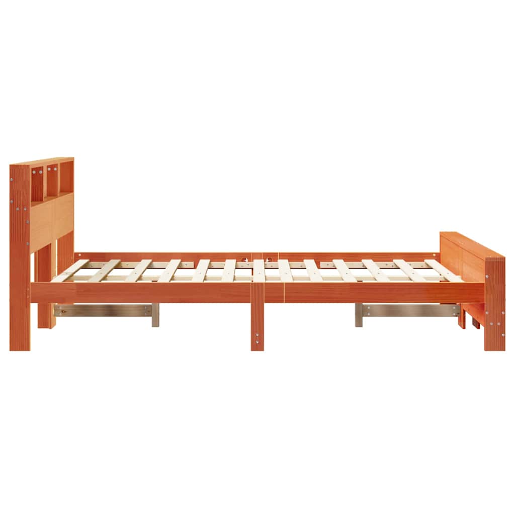 vidaXL Σκελετός Κρεβατιού Κερωτό καφέ 160 x 200 cm Επεξεργασμένο ξύλο
