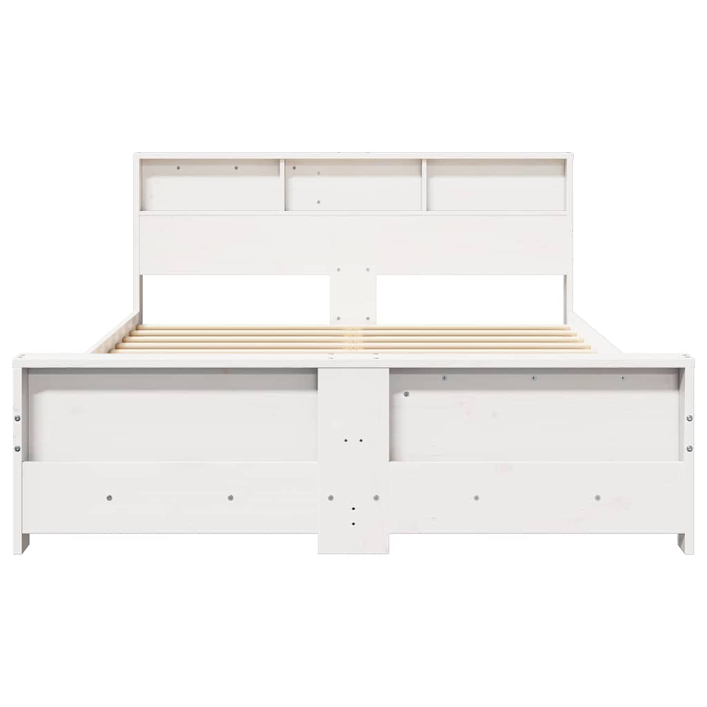 vidaXL Σκελετός Κρεβατιού Λευκό 150 x 200 cm Επεξεργασμένο ξύλο