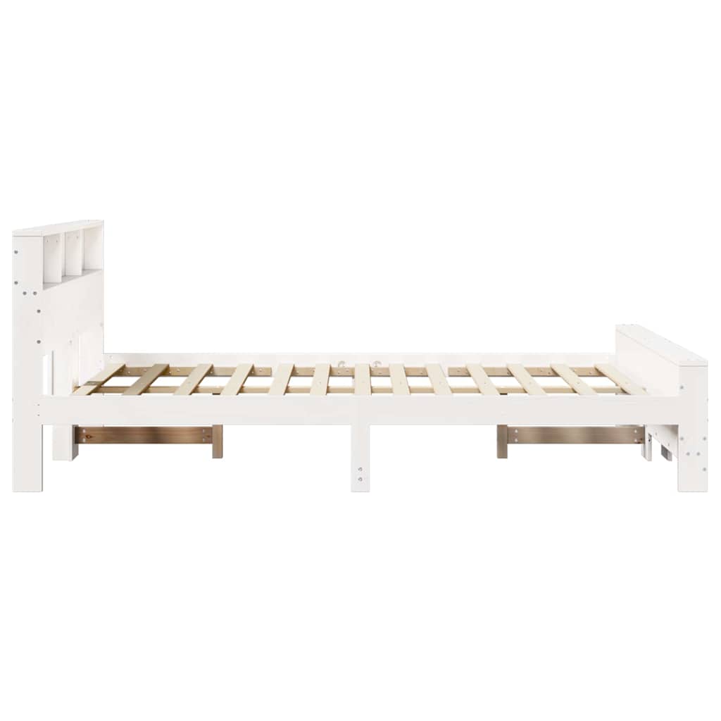 vidaXL Σκελετός Κρεβατιού Λευκό 150 x 200 cm Επεξεργασμένο ξύλο