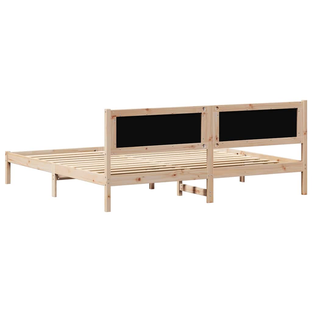 vidaXL Σκελετός Κρεβατιού Taupe 200 x 200 cm Στερεά ξυλεία πεύκου