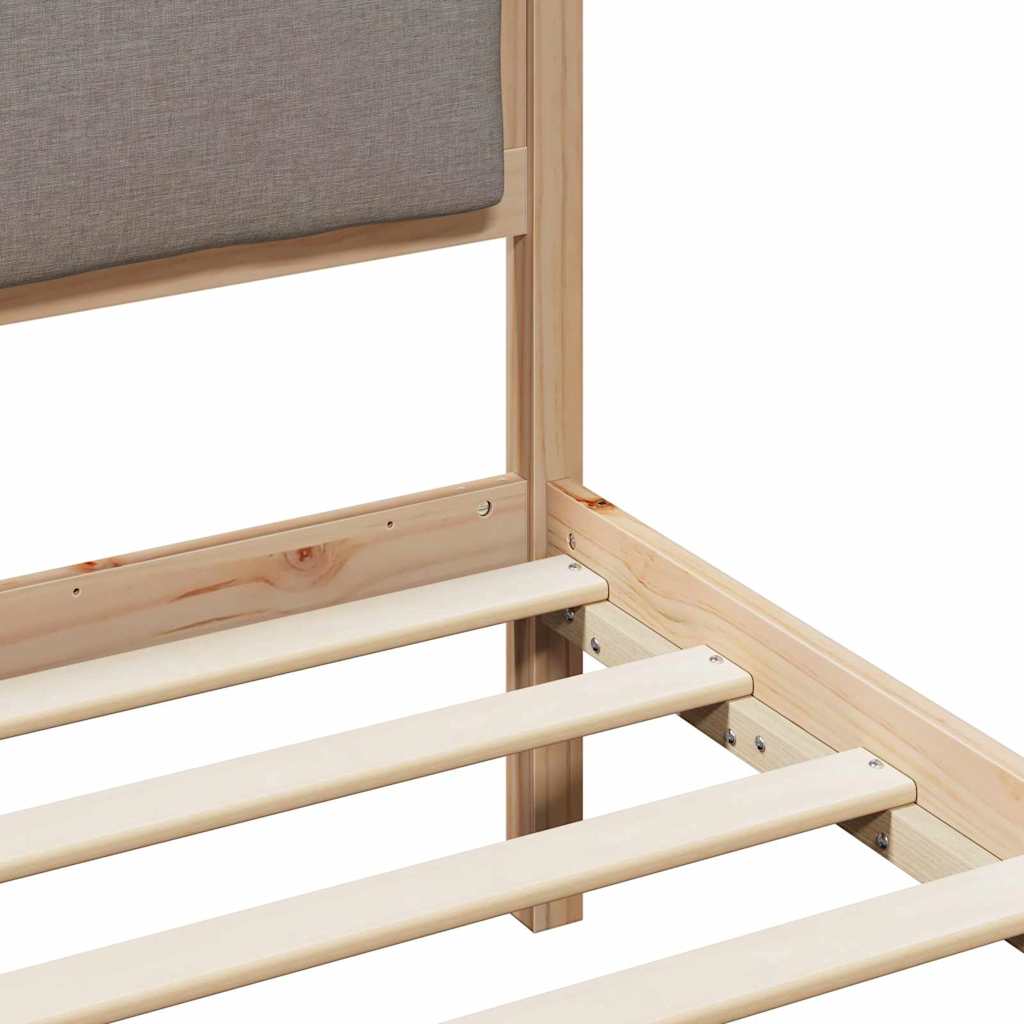 vidaXL Σκελετός Κρεβατιού με κεφαλάρι Taupe 180 x 200 cm ύφασμα