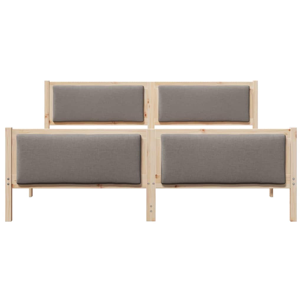 vidaXL Σκελετός Κρεβατιού με κεφαλάρι Taupe 180 x 200 cm ύφασμα