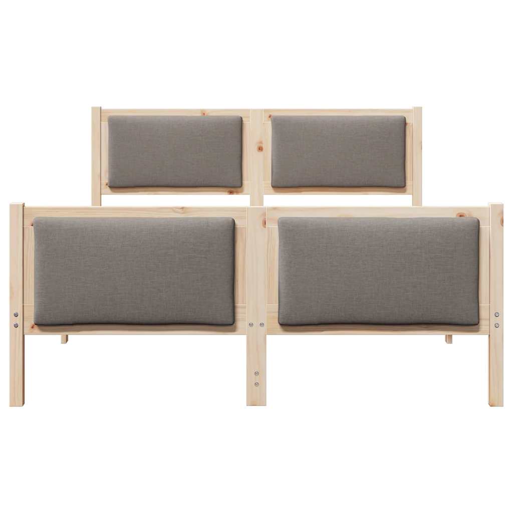 vidaXL Σκελετός Κρεβατιού με κεφαλάρι Taupe 160 x 200 cm ύφασμα