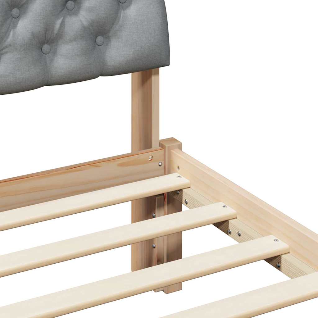 vidaXL Σκελετός Κρεβατιού Καφέ και ανοιχτό γκρι 200 x 200 cm