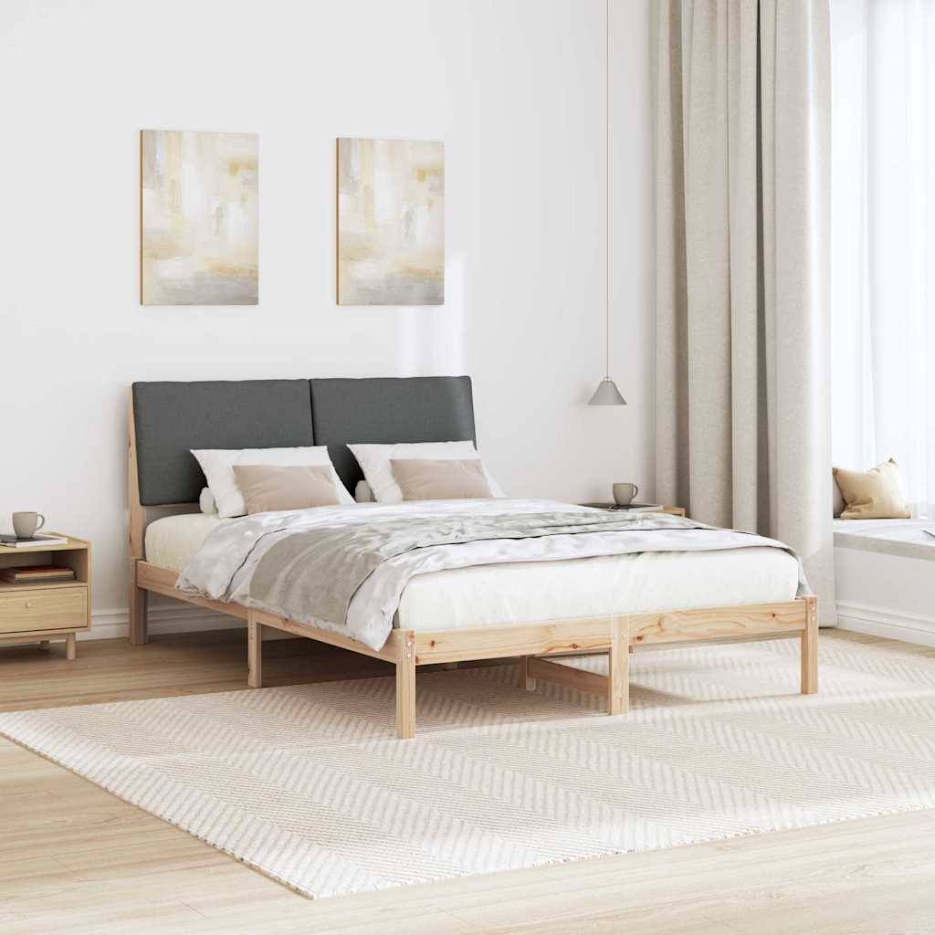 vidaXL Σκελετός Κρεβατιού Καφέ και σκούρο γκρι 150 x 200 cm