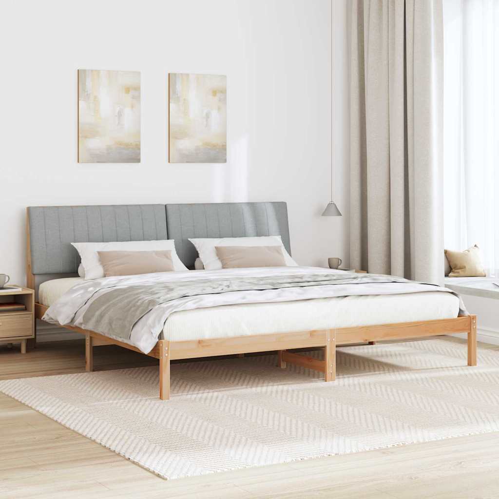vidaXL Σκελετός Κρεβατιού Καφέ 200 x 200 cm Στερεά ξυλεία πεύκου