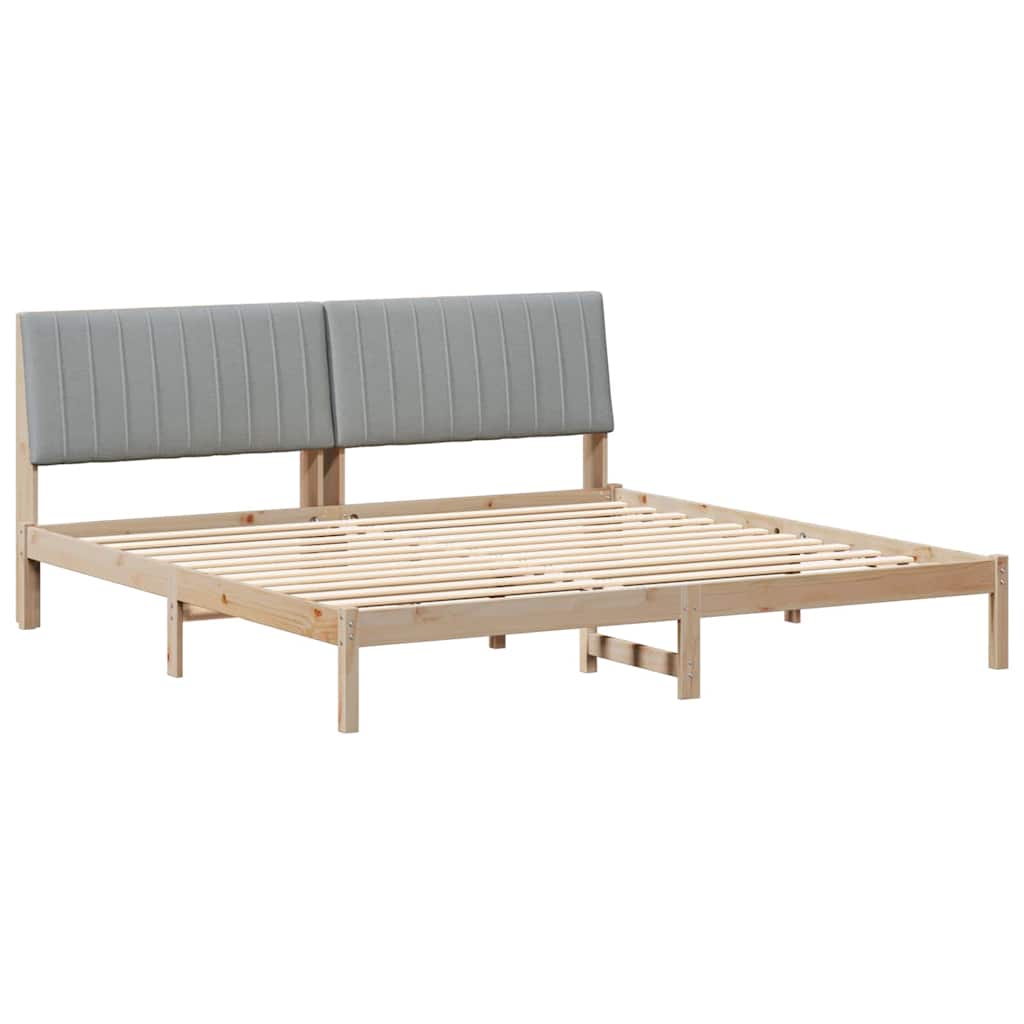 vidaXL Σκελετός Κρεβατιού Καφέ 200 x 200 cm Στερεά ξυλεία πεύκου