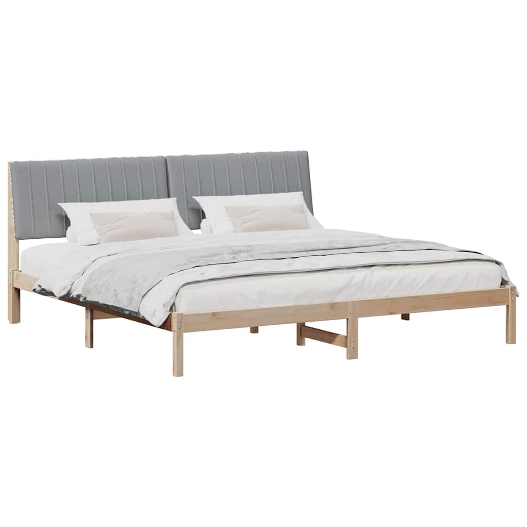 vidaXL Σκελετός Κρεβατιού Καφέ 200 x 200 cm Στερεά ξυλεία πεύκου