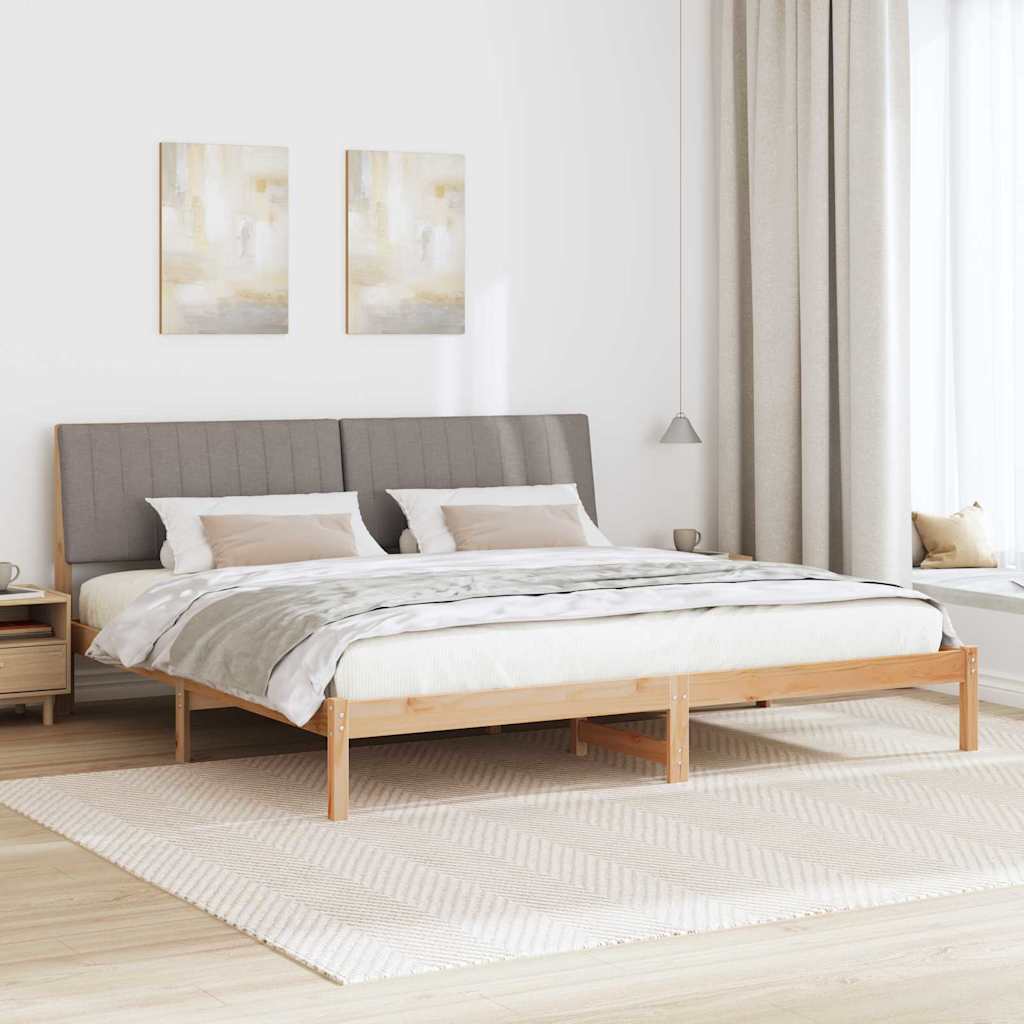 vidaXL Σκελετός Κρεβατιού Καφέ 200 x 200 cm Στερεά ξυλεία πεύκου