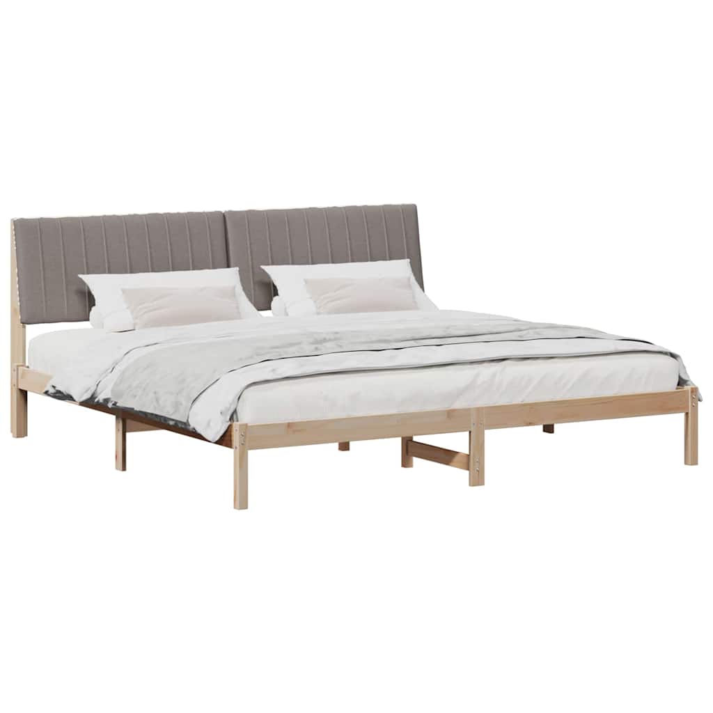 vidaXL Σκελετός Κρεβατιού Καφέ 200 x 200 cm Στερεά ξυλεία πεύκου